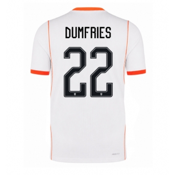 Billige Fotballdrakt Nederland Denzel Dumfries #22 Replika Bortedrakt VM 2026 Kortermet